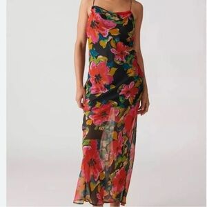 Urban Outfitters Floral Print Slip On Maxi Dress